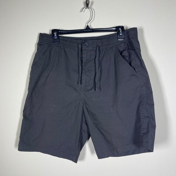 Prana Men's Dark Gray Hiking Outdoor Shorts Standard Fit Drawstring Front Large! - Picture 1 of 5